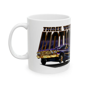 3 Wheel Motion Ceramic Mug, (11oz, 15oz)