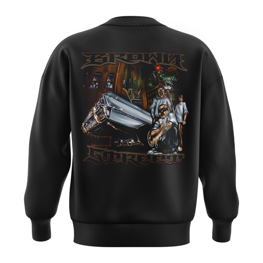 "Brown Street" Crewneck Fleece