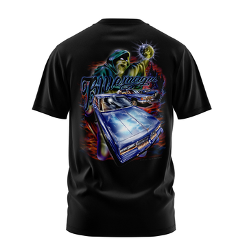Blue Magic graphic tee back, Black, Rollin Hard