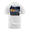 Double Trouble graphic tee back, White, Rollin Hard