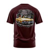 Kid Player graphic tee back, Burgundy, Rollin Hard