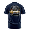Kid Player graphic tee back, Navy, Rollin Hard