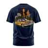 Man's Ruin graphic tee back, Navy, Rollin Hard