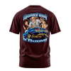 Money Ain't a Thang graphic tee back, burgundy, Rollin Hard