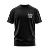 Kid Player tee front, Rollin Hard chest script on Black