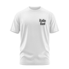 Kid Player tee front, Rollin Hard chest script on White