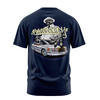 Pimp Dawg graphic tee back, Navy, Rollin Hard