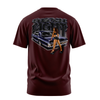Sexy Eight graphic tee back, Burgundy, Rollin Hard