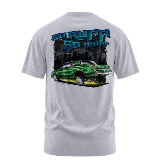 So Ruff So Tuff graphic tee back, Athletic Heather, Rollin Hard