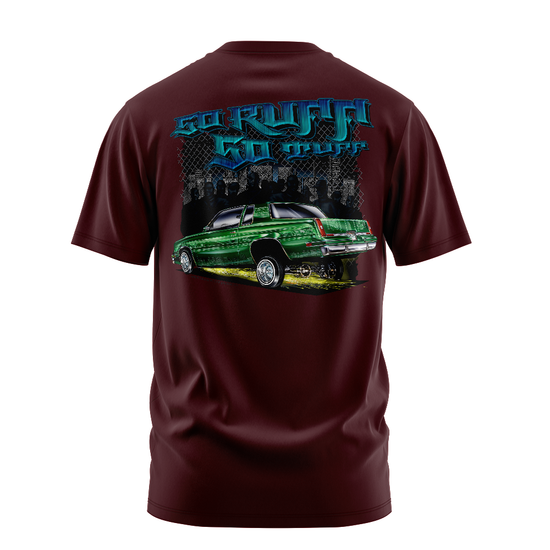 So Ruff So Tuff graphic tee back, Burgundy, Rollin Hard