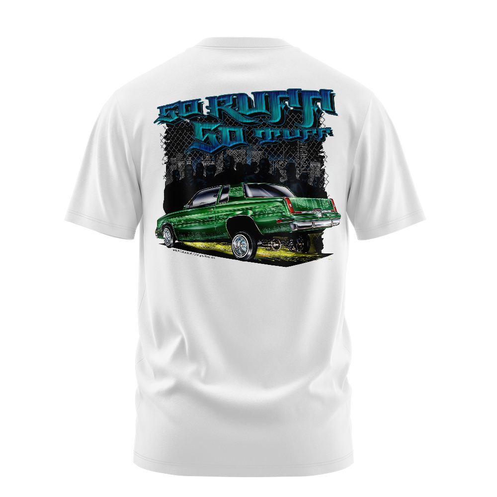 So Ruff So Tuff graphic tee back, White, Rollin Hard