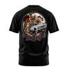 Str8 Loco lowrider graphic tee back, black, Rollin Hard