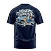Wet Dream graphic tee back, Navy, Rollin Hard