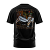 Brown Street lowrider graphic tee back print, black, Rollin Hard